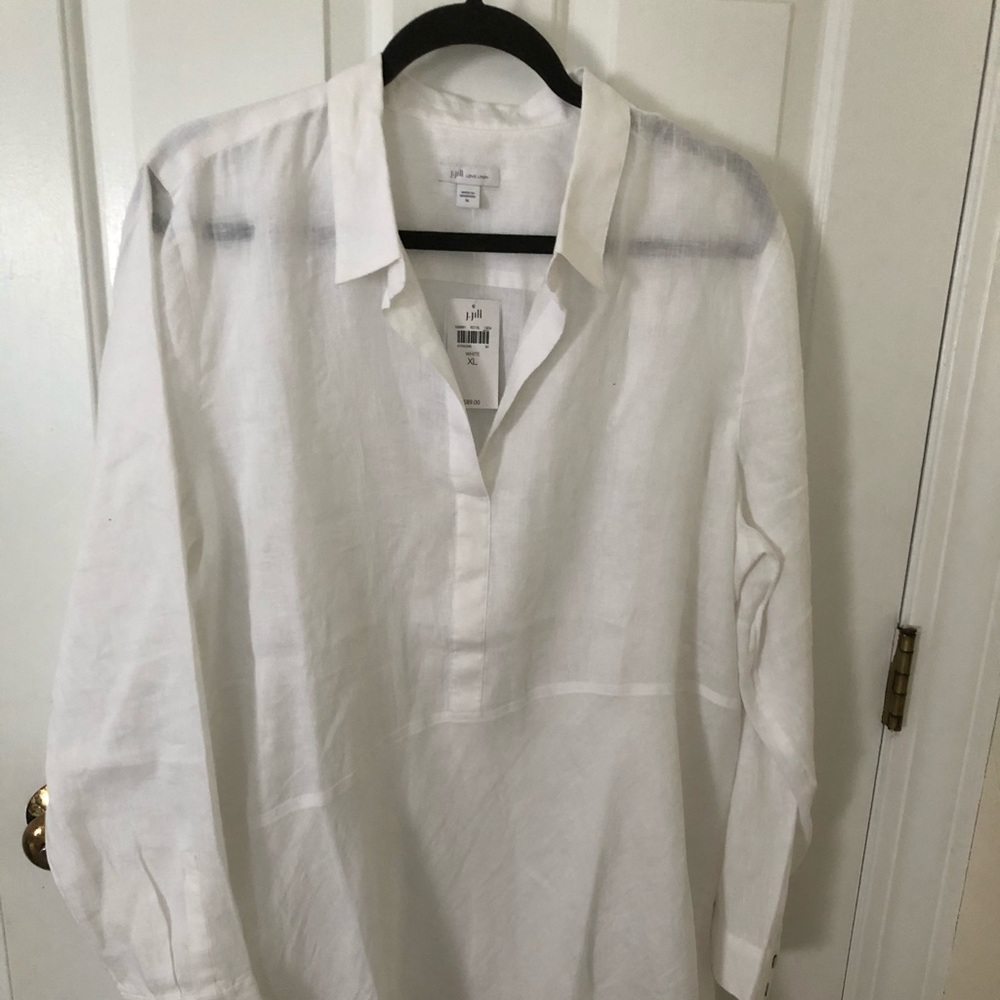 White linen tunic J Jill